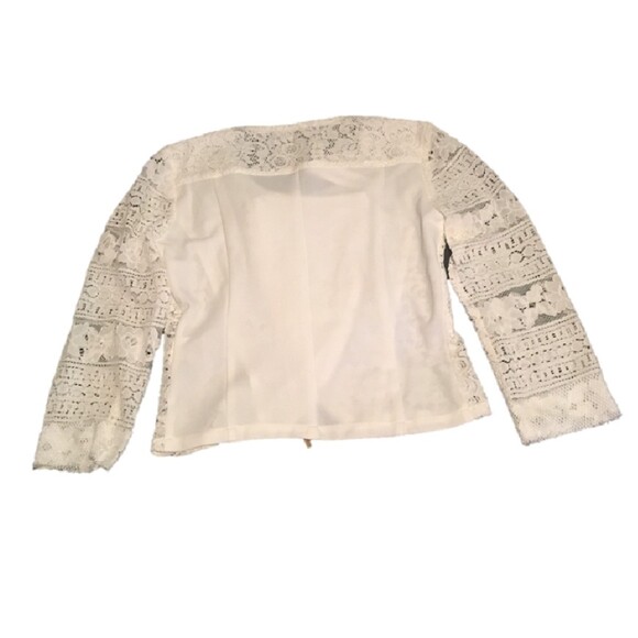 🎯3 for $30🎯 NWT Rinascimento M white lace faux wrap Giacca Jacket Romance - Picture 3 of 10